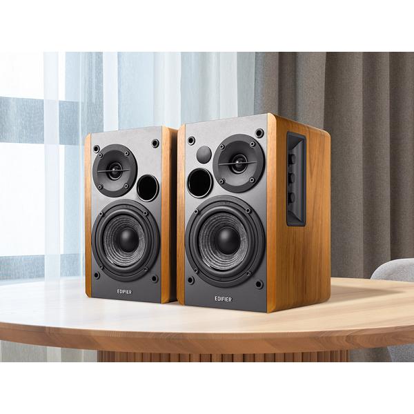 Edifier R1280T 2.0 Powerful Bookshelf Speakers, Brown 4